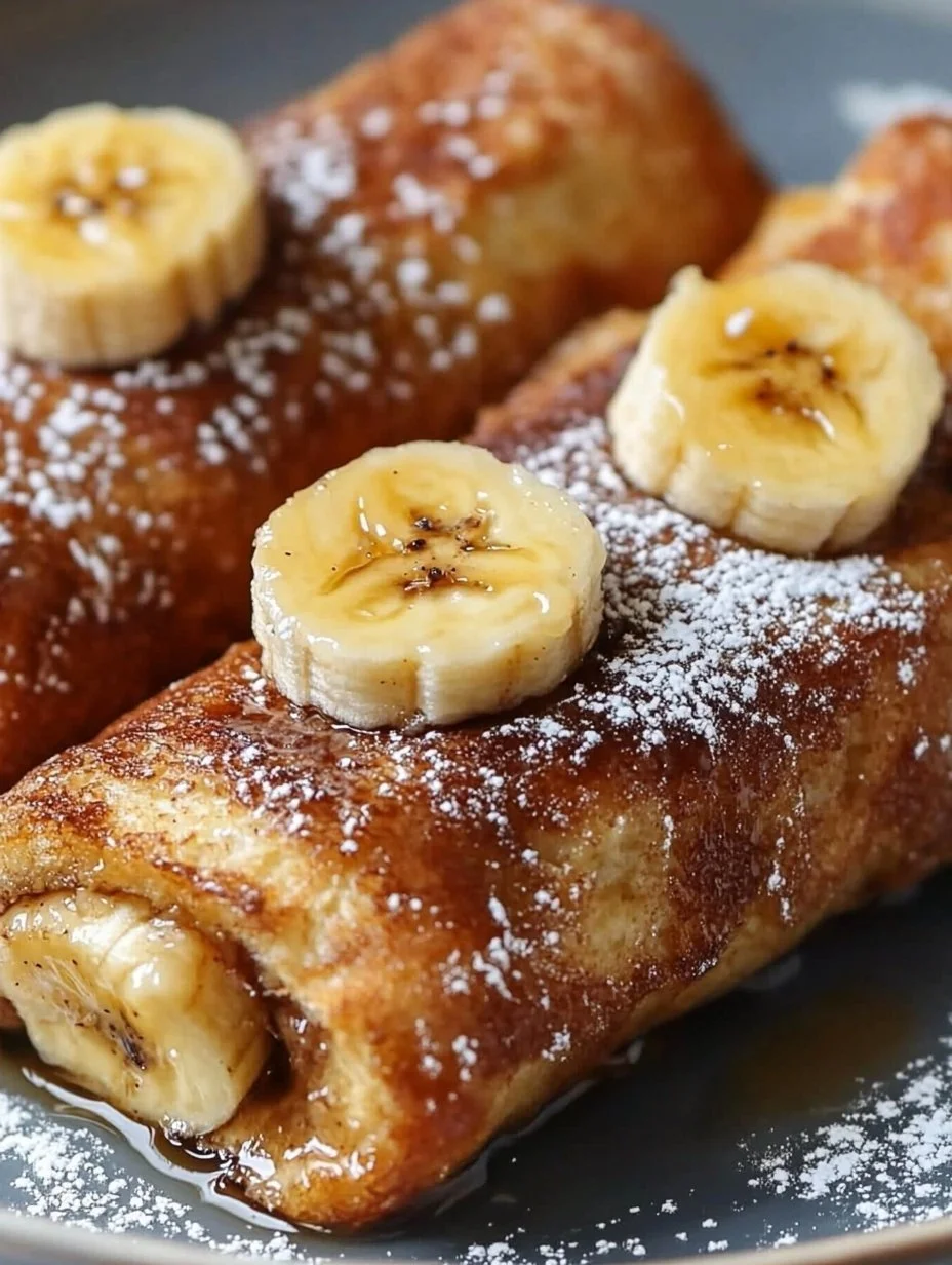 Banana French Toast Roll-Ups