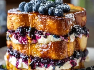 Blueberry Cheesecake Stuffed French Toast