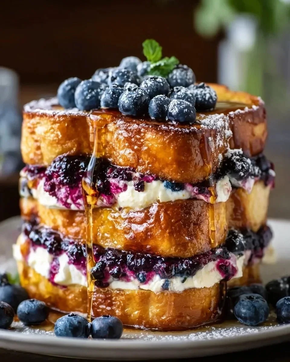 Blueberry Cheesecake Stuffed French Toast