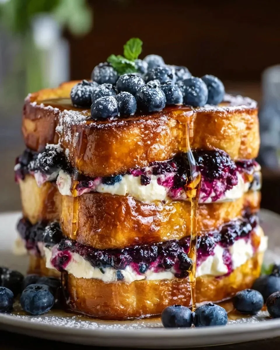 Blueberry Cheesecake Stuffed French Toast