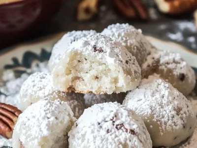 Buttery Pecan Snowball Cookies