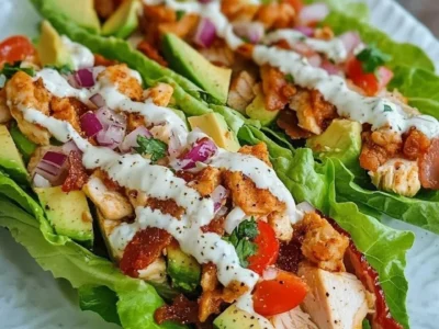 Chicken Bacon Ranch Lettuce Wraps