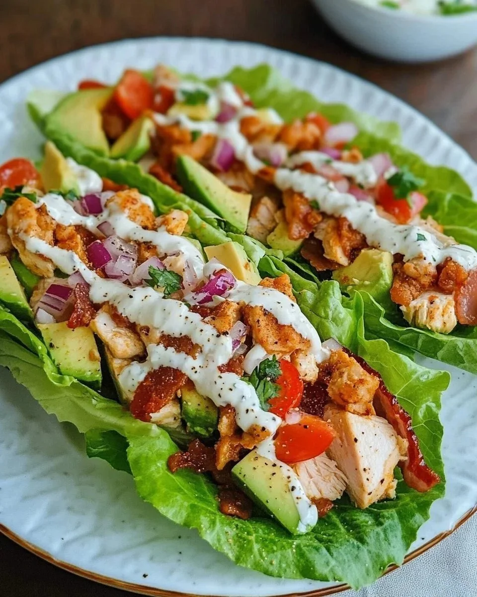 Chicken Bacon Ranch Lettuce Wraps
