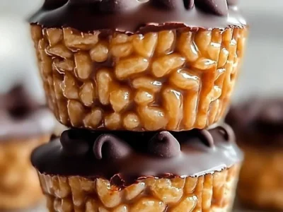 Chocolate Peanut Butter Rice Krispie Cups