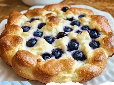 Fluffy Cottage Cheese Blueberry Cloud Bread