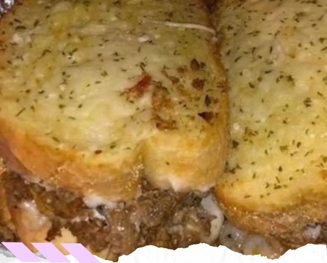 Grilled Cheesesteak Sandwich on Garlic Toast
