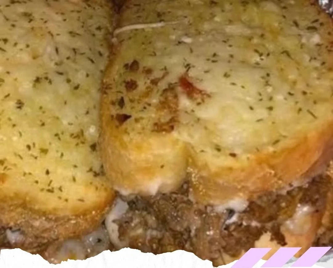 Grilled Cheesesteak Sandwich on Garlic Toast
