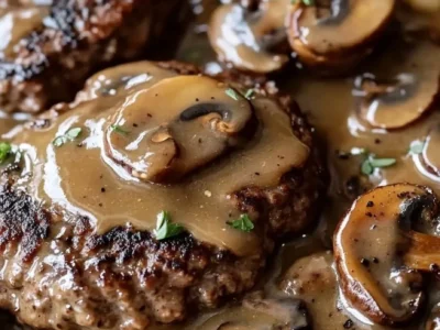 Hamburger Steaks with Mushroom Gravy