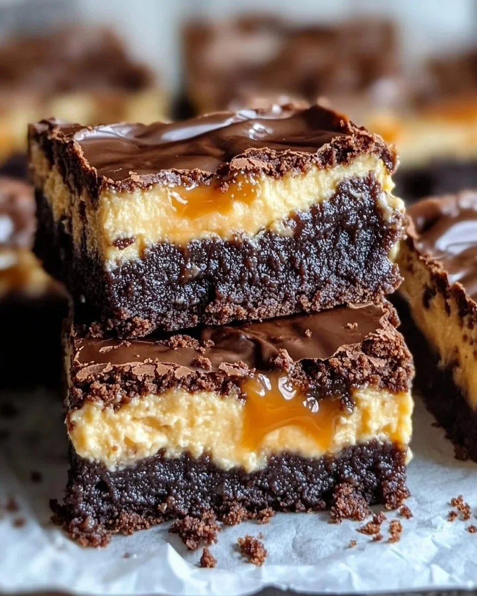 Milky Way Caramel Cheesecake Brownies