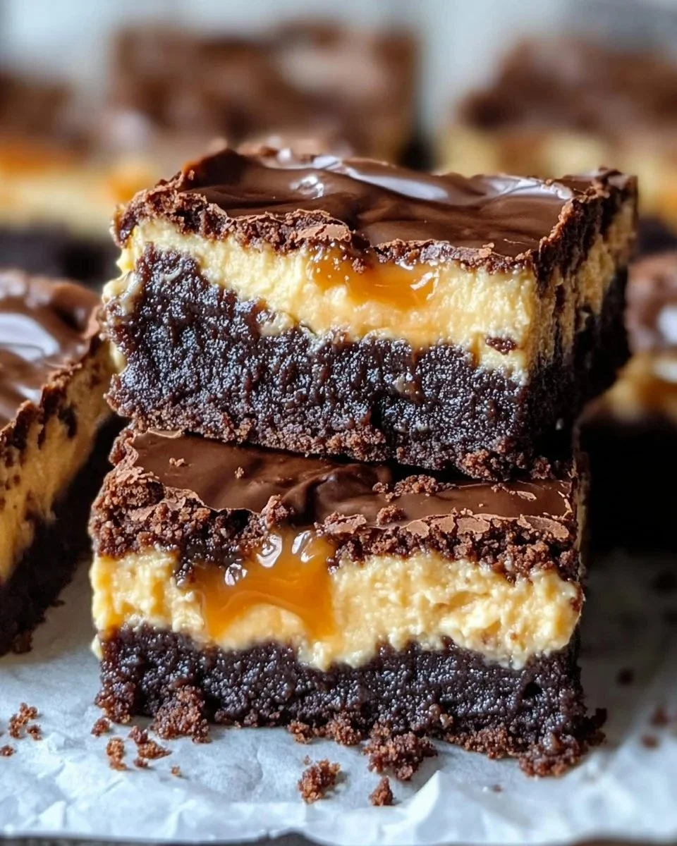Milky Way Caramel Cheesecake Brownies