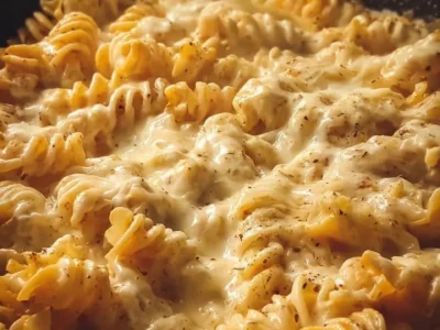 One-Pan White Cheddar Mozzarella Pasta Delight