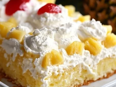 Pineapple Coconut Poke Cake
