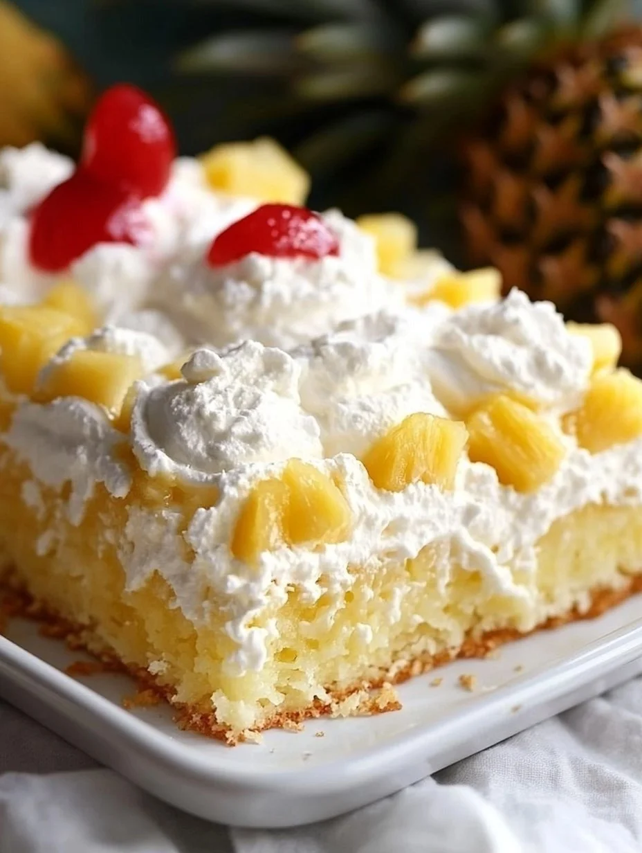 Pineapple Coconut Poke Cake