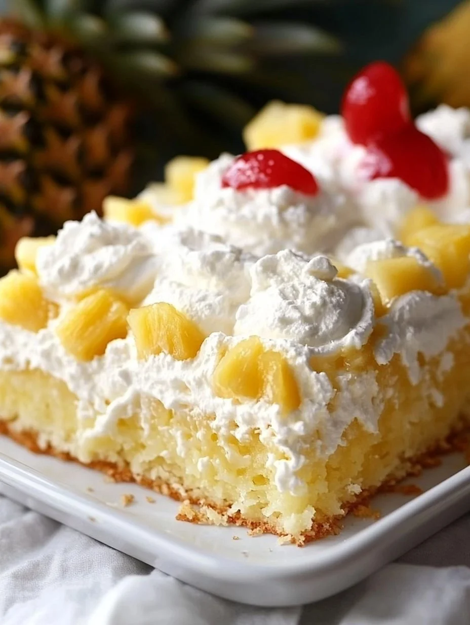 Pineapple Coconut Poke Cake