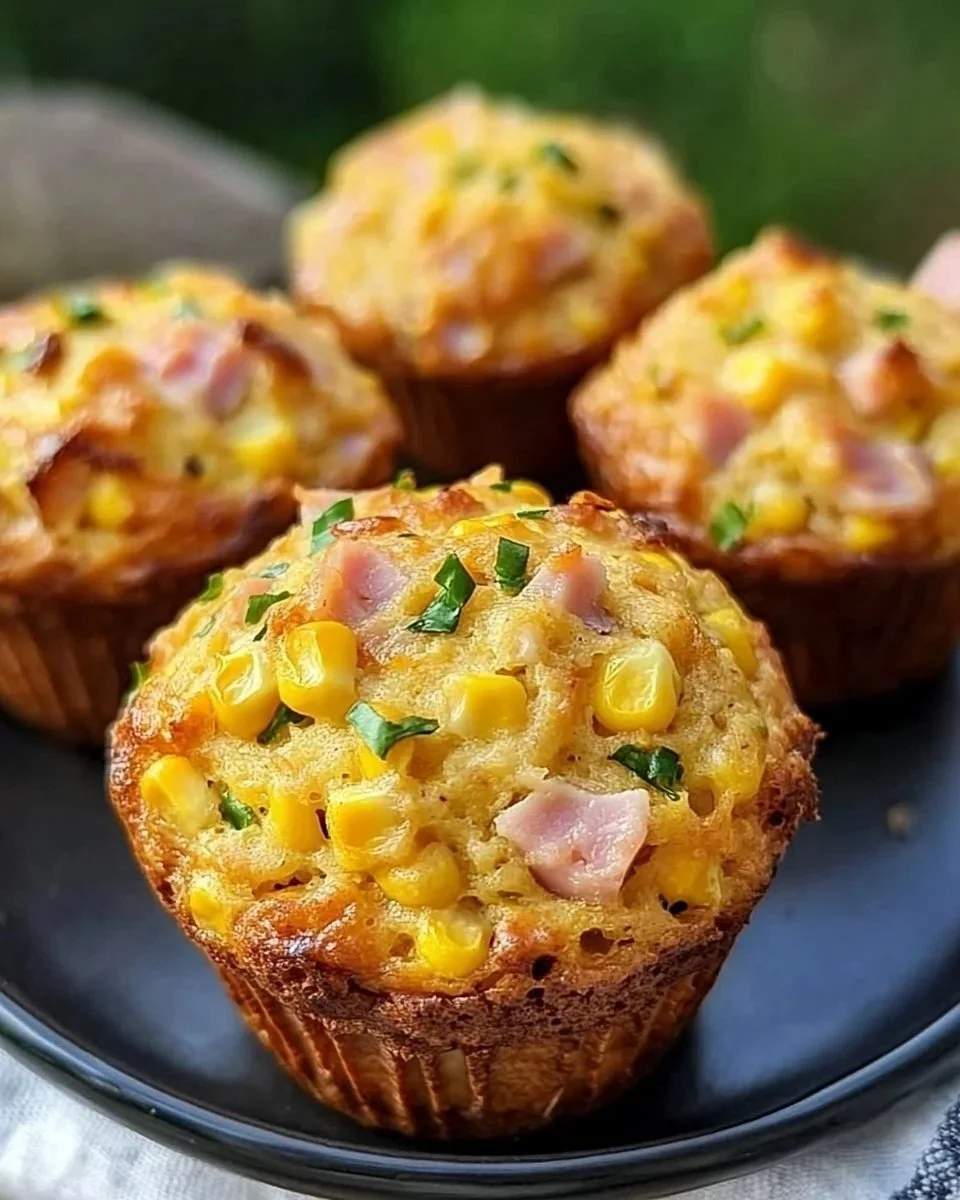 Savory Ham and Corn Muffins