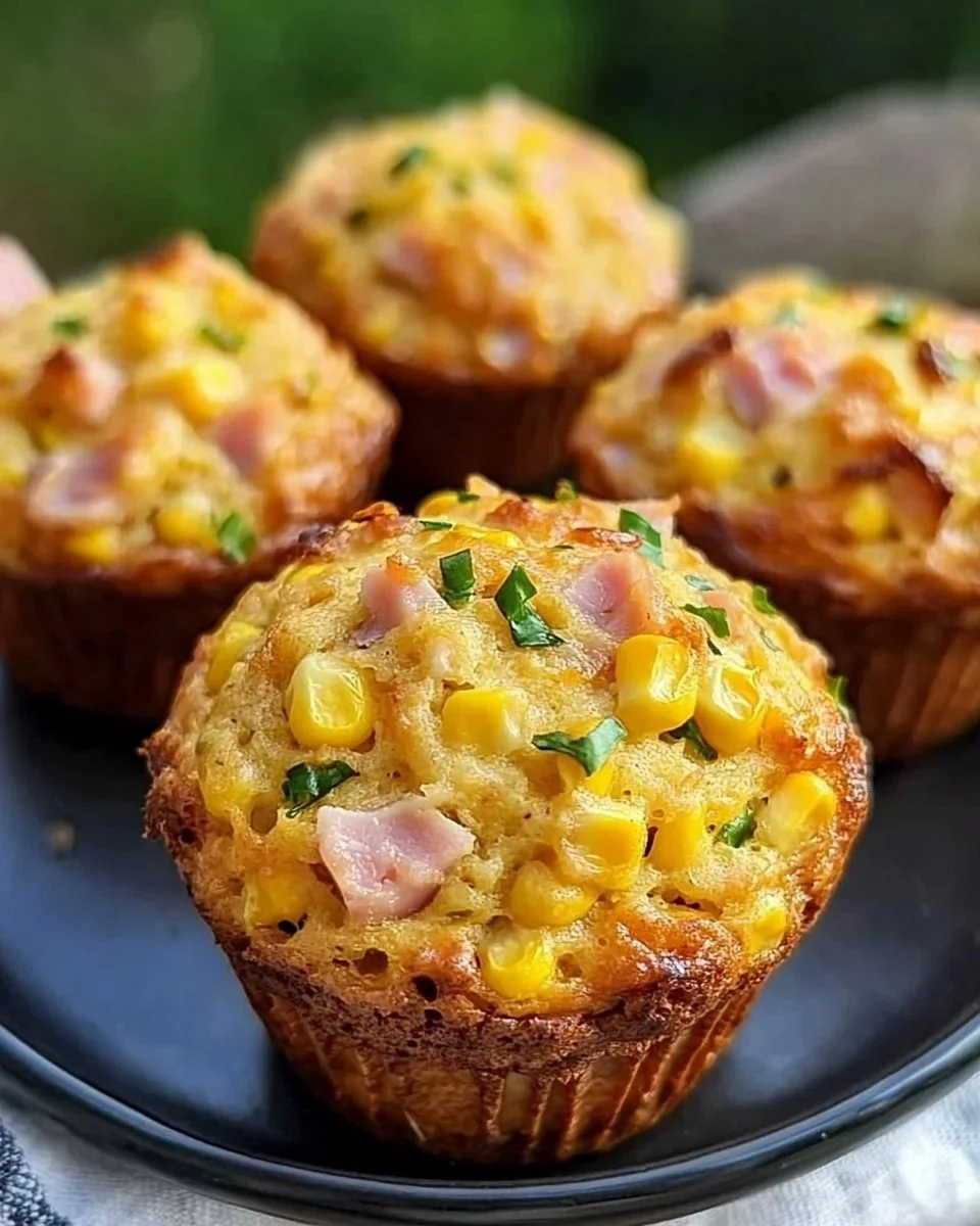 Savory Ham and Corn Muffins
