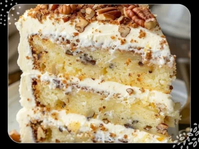 Southern Creamy Pineapple Pecan Cake