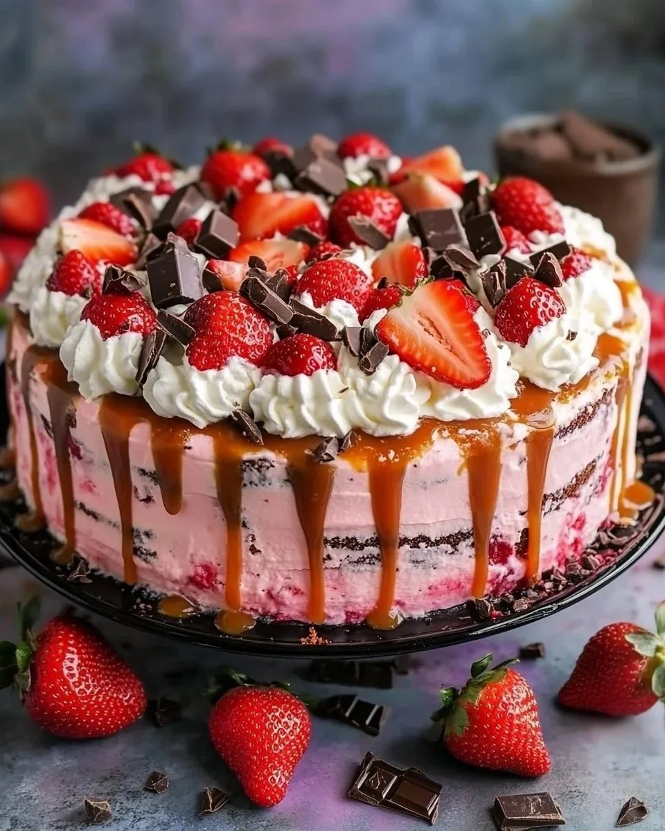 Strawberry Caramel Dream Cake