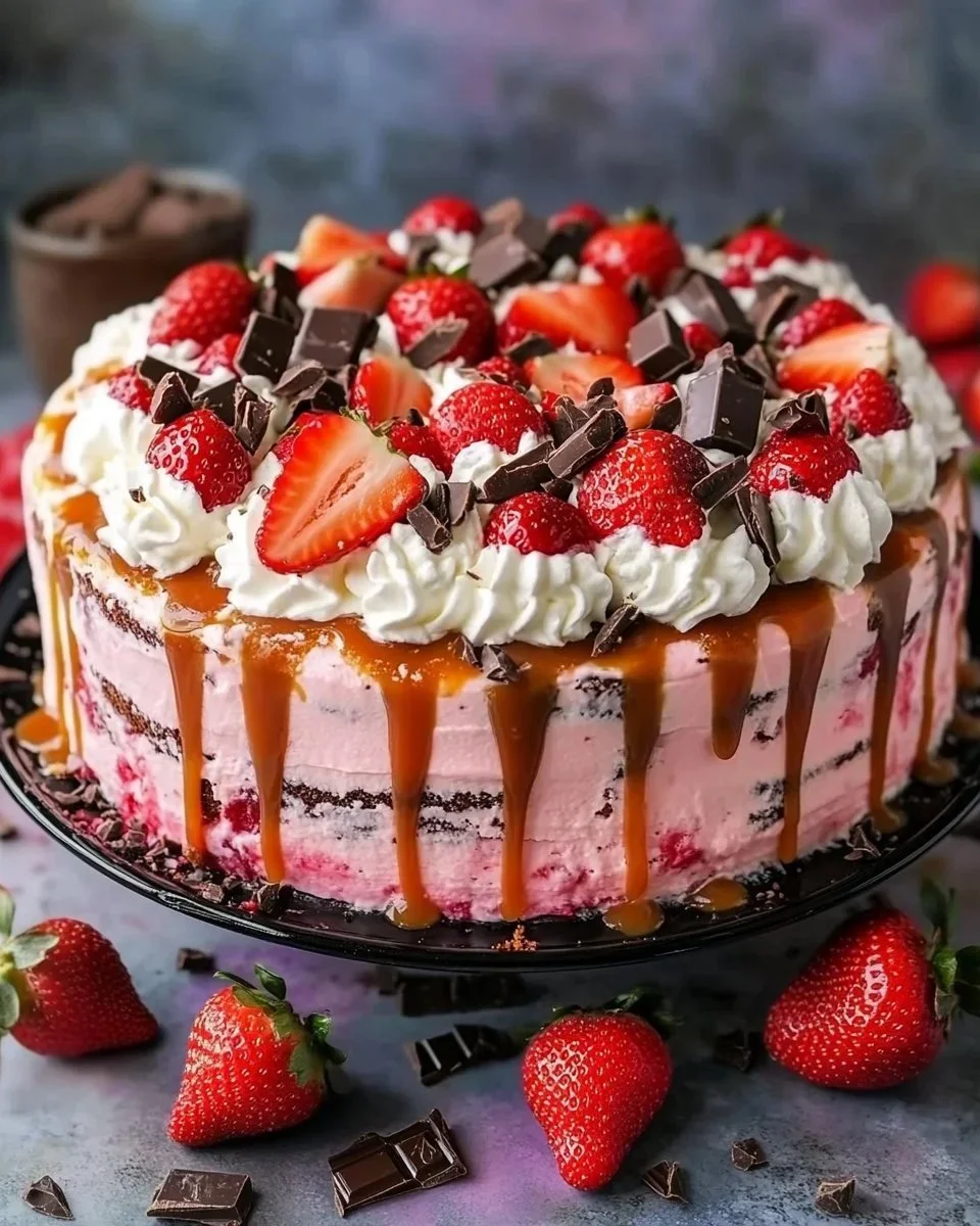 Strawberry Caramel Dream Cake